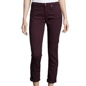 Rag & Bone The Dre Cuffed Ankle Skinny Jeans In Aged Wine 27